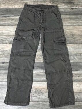 American Eagle Outfitters Baggy Wide Leg cargo pants in gray size 0